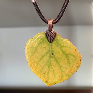 Yellow Aspen Leaf Necklace from Naturally Forested