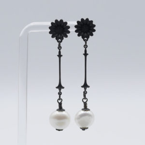 Art Deco Pearl and Flower Earrings 28 1