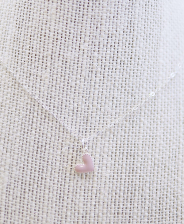 Boho Pink Heart Necklace 20 1