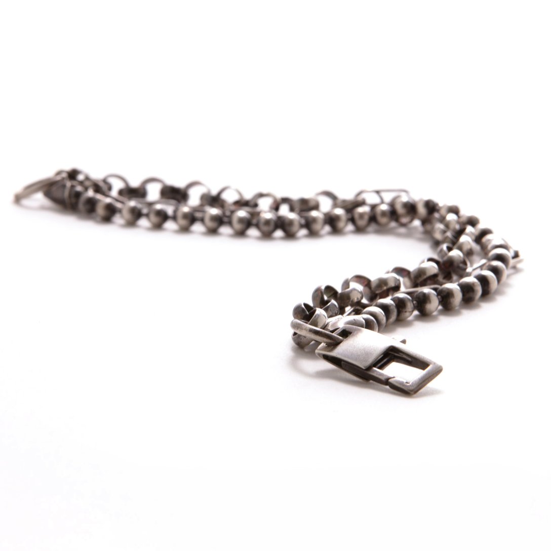 Silver Mixed Link Bracelet 2